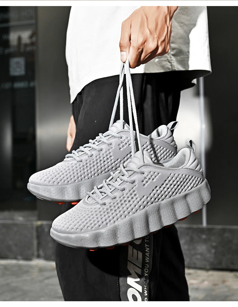 Men's Casual Thick Sole Sneakers | Breathable Summer Walking Shoes
