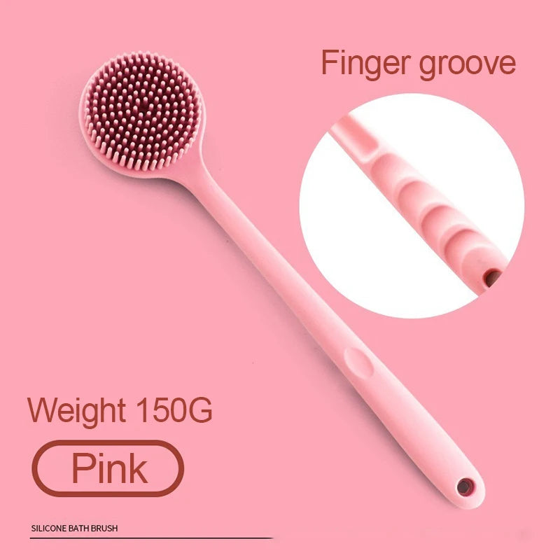 Silicone Shower Brush | Exfoliating Back Bath Brush for Smooth Skin