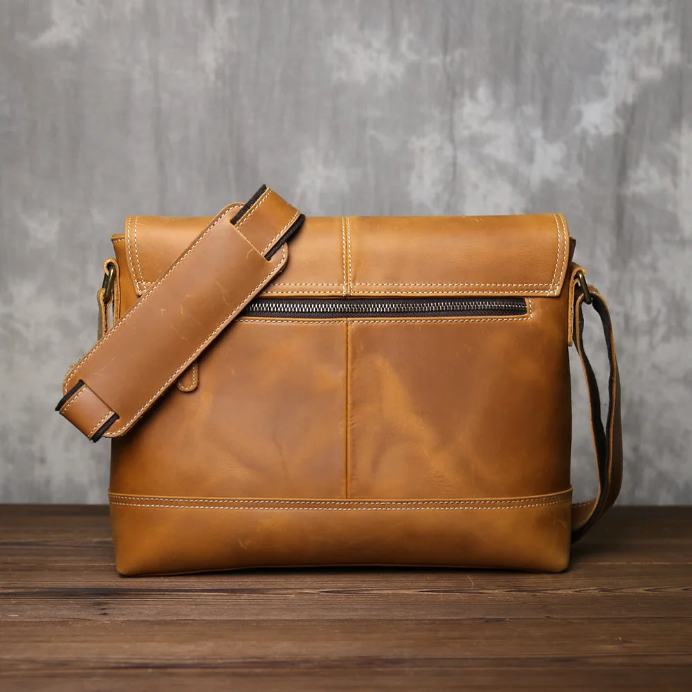 Retro One-Shoulder Genuine Leather Backpack | Large Capacity