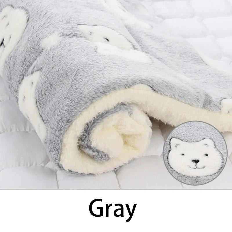Cozy Flannel Pet Sleeping Mat | Soft Blanket for Dogs & Cats