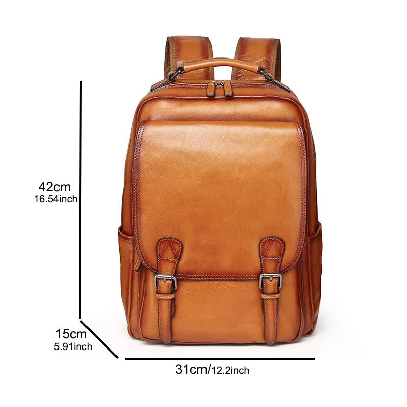 Men's Advanced Leather Backpack | Large Capacity Casual Bag