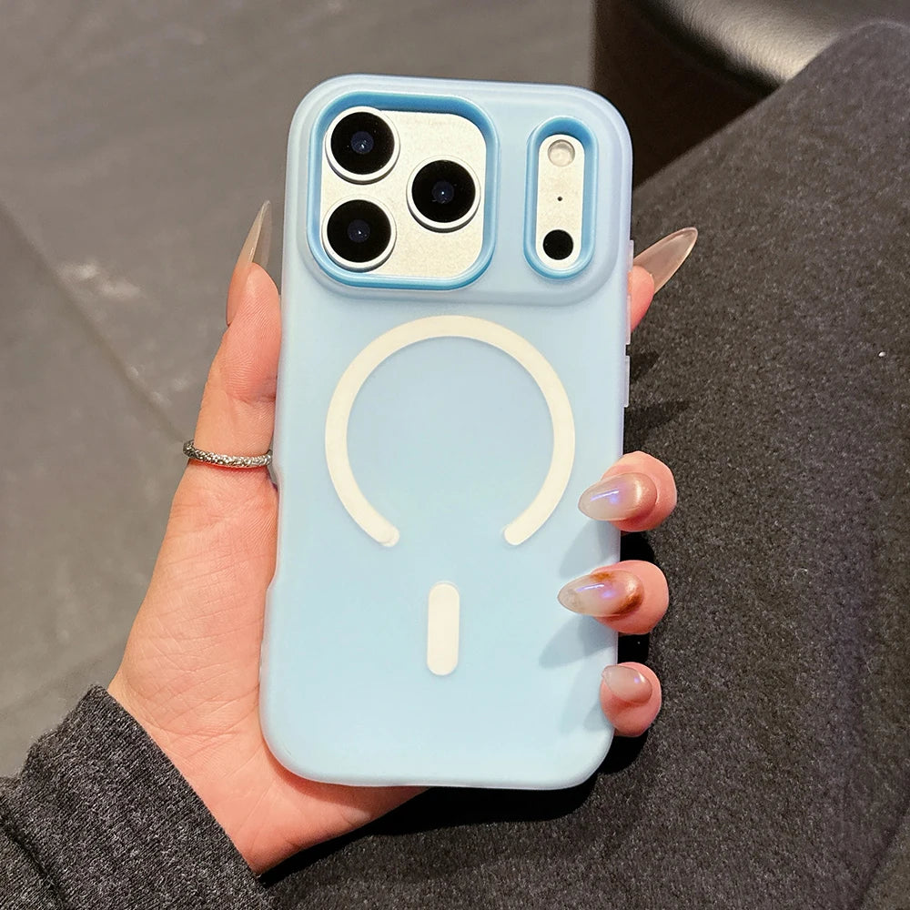Magnetic Candy Color Wireless Charging Case for iPhone