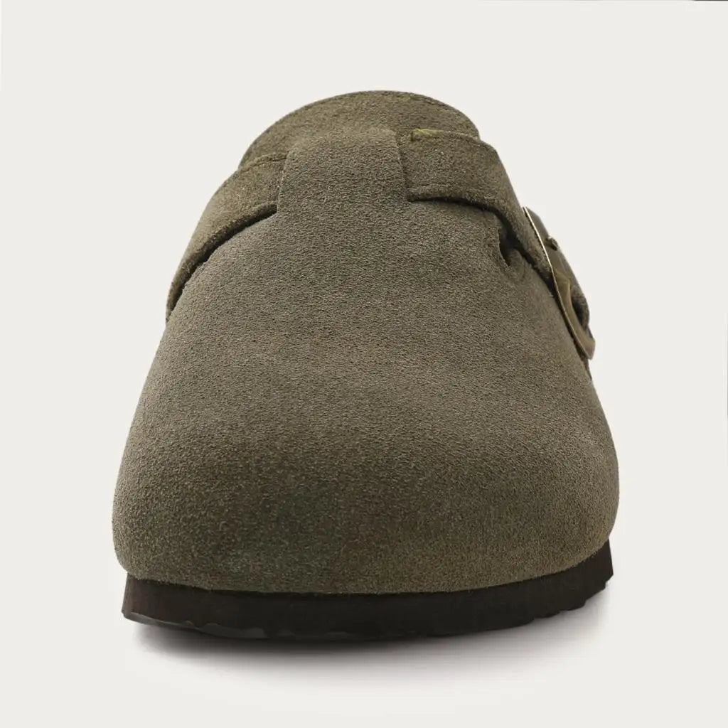 Shevalues Suede Clogs For Women Men Summer Cork Mules Soft Footbed Sandals With Arch Support  New Leisure Fashion Genuine Clogs