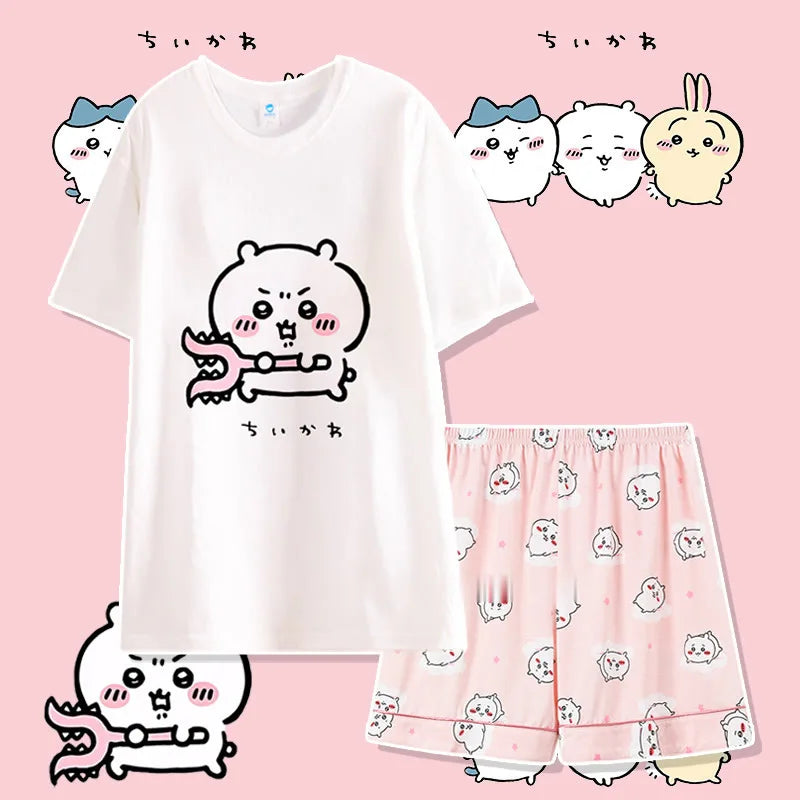 Cute Cartoon Pattern Summer Pajamas for Relaxed Comfort