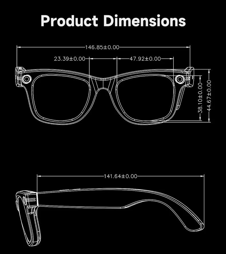 Multifunctional Smart AI Camera Glasses | 4K Recording & Translation