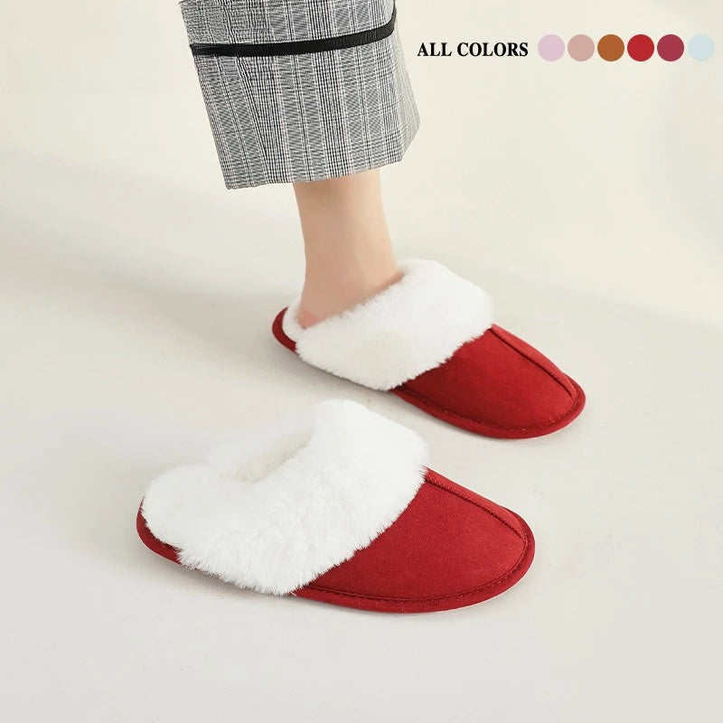 Cozy Women's Fuzzy Lined Indoor Slippers | Warm Anti-Slip Comfort