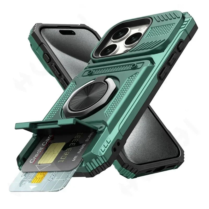 Heavy Duty Magnetic Phone Case with Kickstand | All iPhone Models