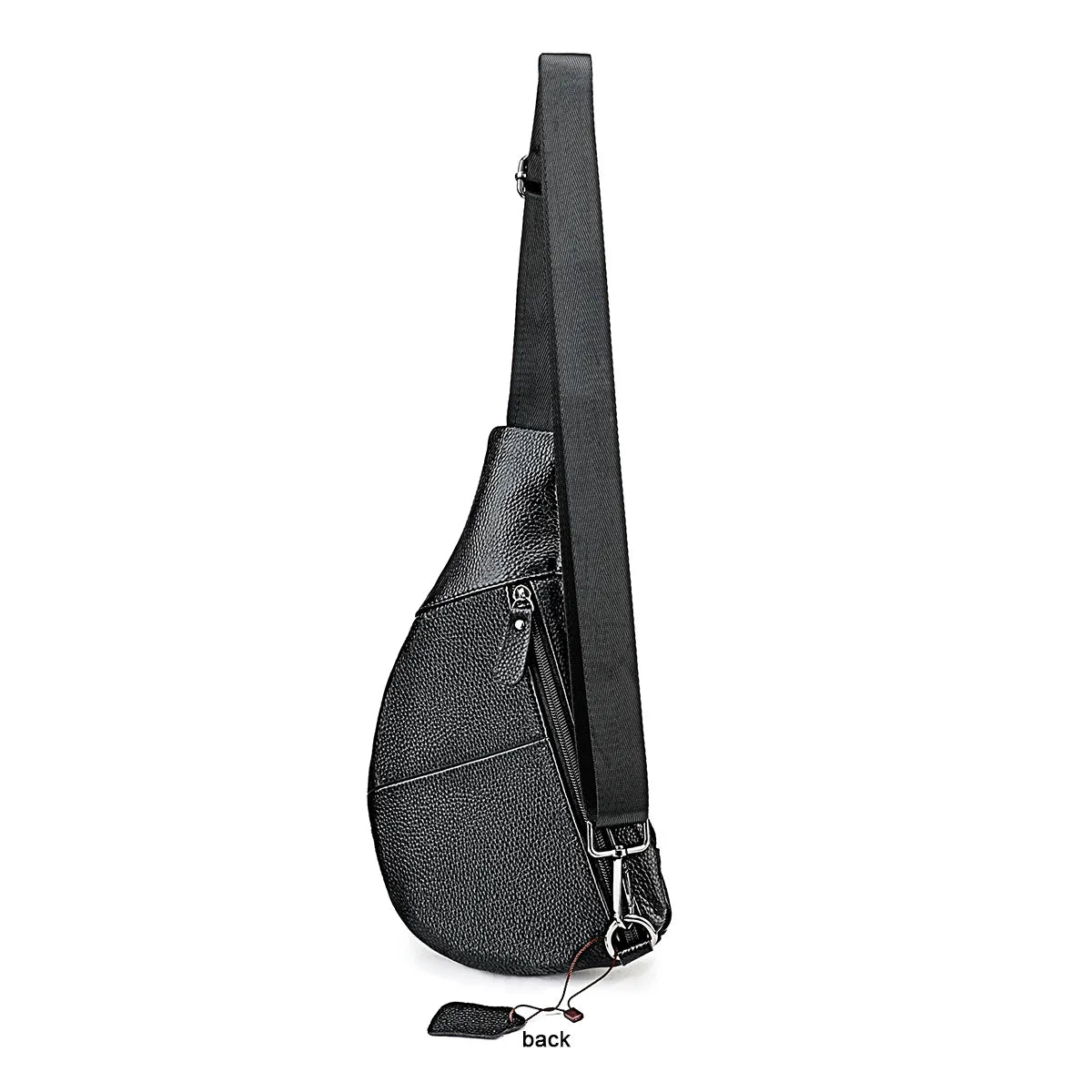 Men's Genuine Leather Chest Bag | Casual Triangle Crossbody Sling