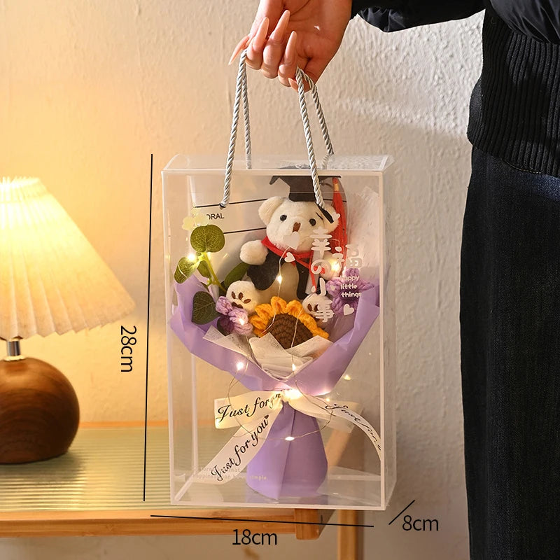 Ramo de flores de graduación tejidas a mano | Regalo perfecto para profesores