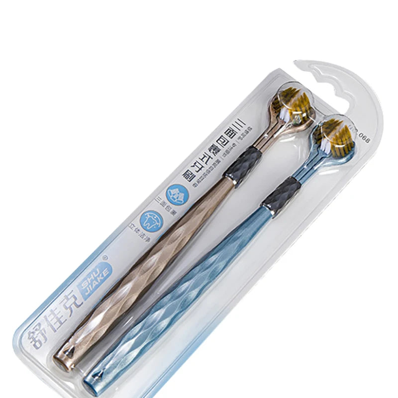 Ultra Soft 3-Sided Toothbrush for Effective Oral Care