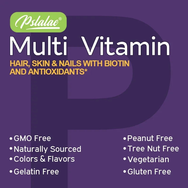 Multivitamin Gummies for Energy, Skin, Hair, Immune Support