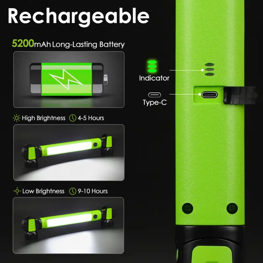 2500LM Bright LED Work Light | Rechargeable Magnetic Spotlight
