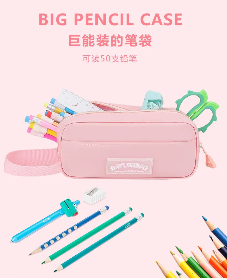 3-Piece Large-Capacity Children's Backpack for Middle School