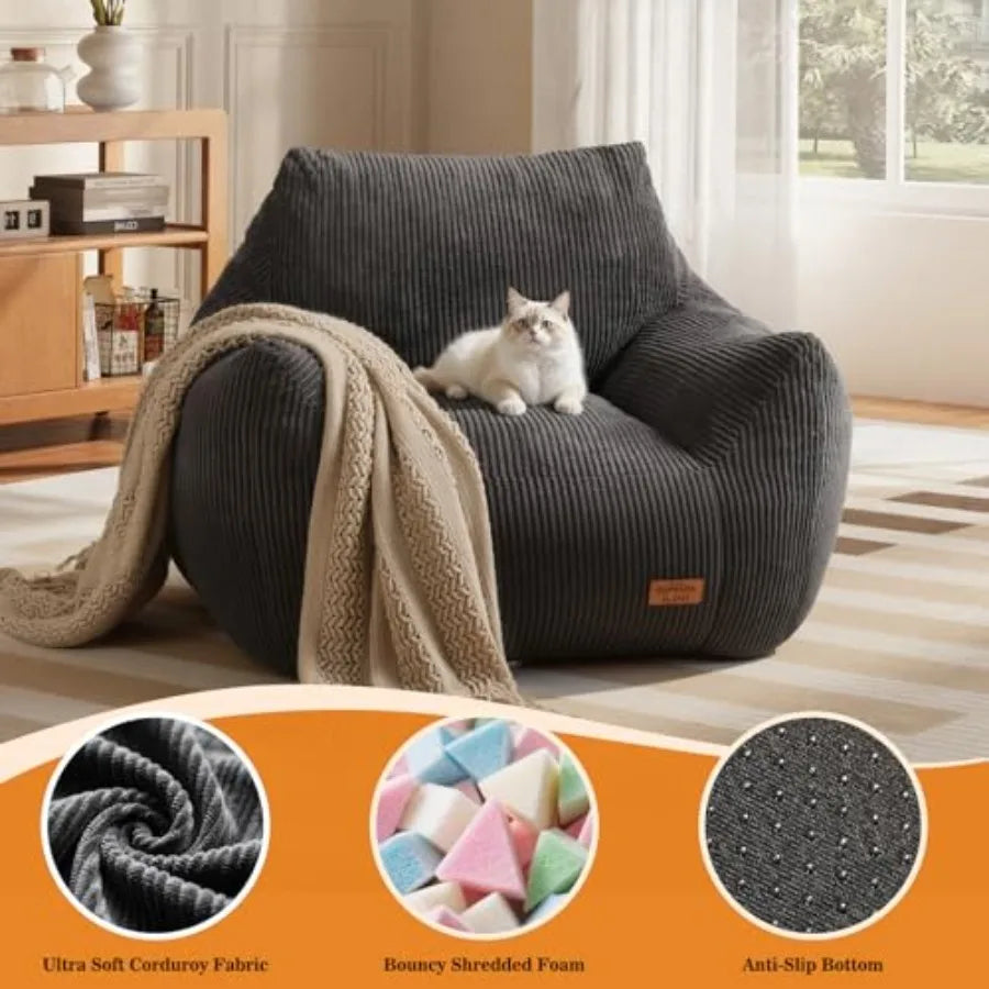 Big Bean Bag Chair for Adults | Ultra Soft Lounge Chair