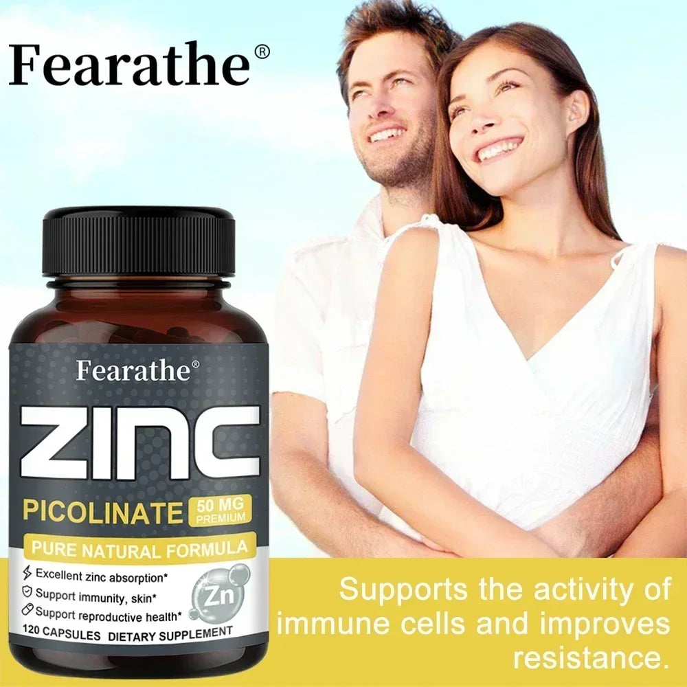 High Potency Zinc Supplement - Immune Support & Healthy Skin