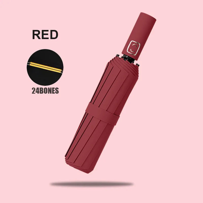 Large Windproof Automatic Umbrella | UV Protection Folding Umbrella