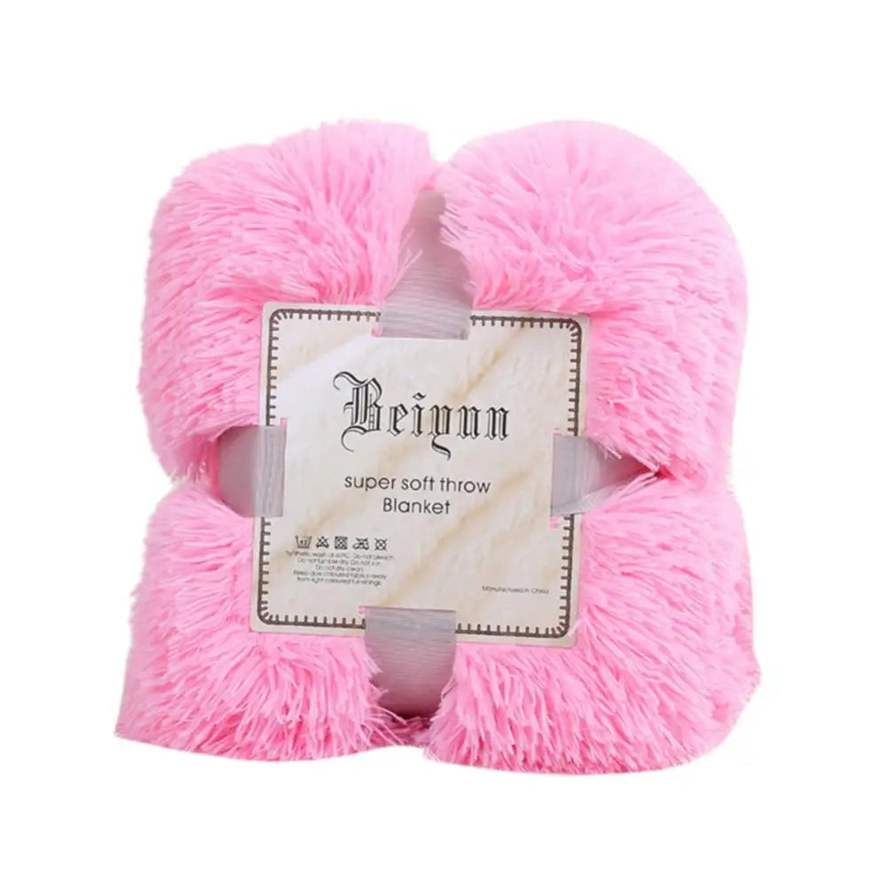 Soft Fluffy Shaggy Throw Blanket | Cozy Faux Fur Bedspread