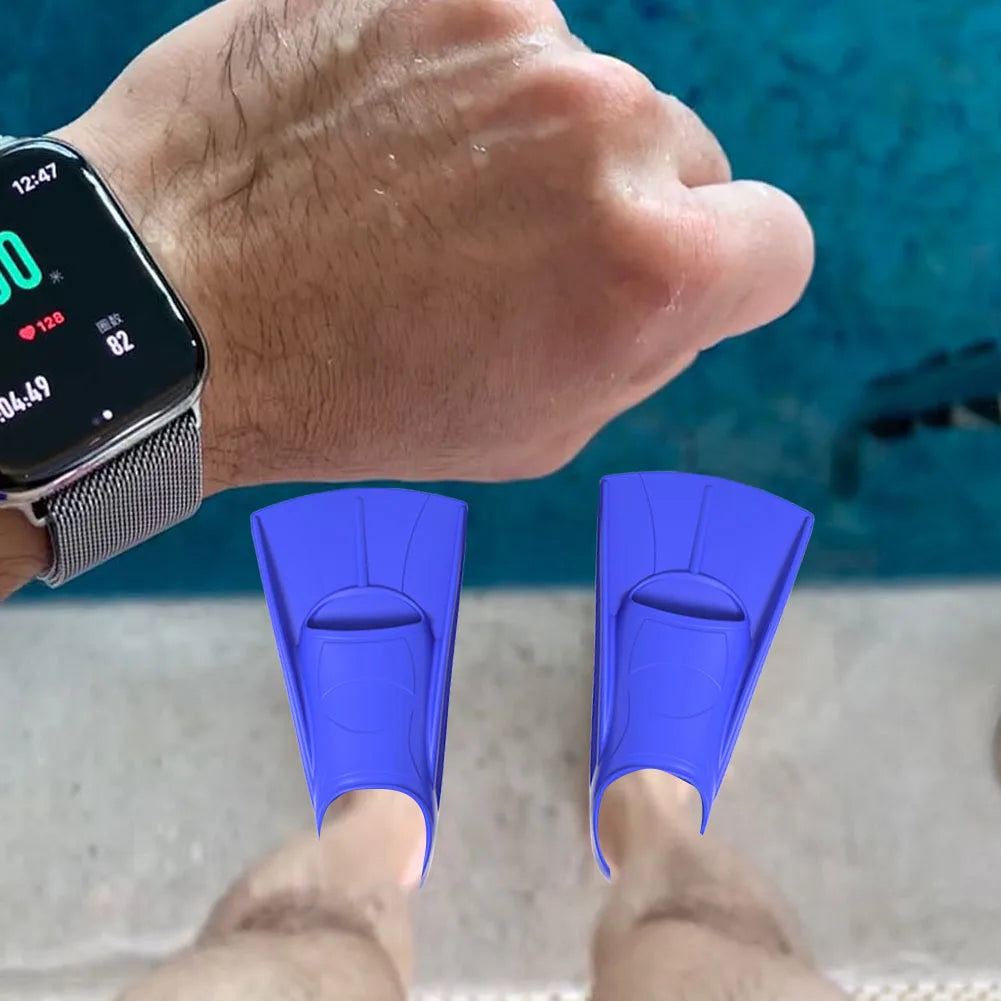 Silicone Swimming Fins for Training | Short Non-Slip Swim Fins