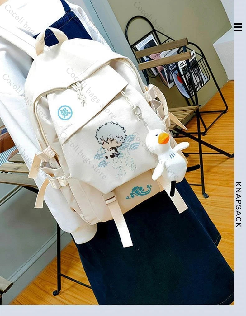Anime-Inspired Large Capacity Print Backpack for Students