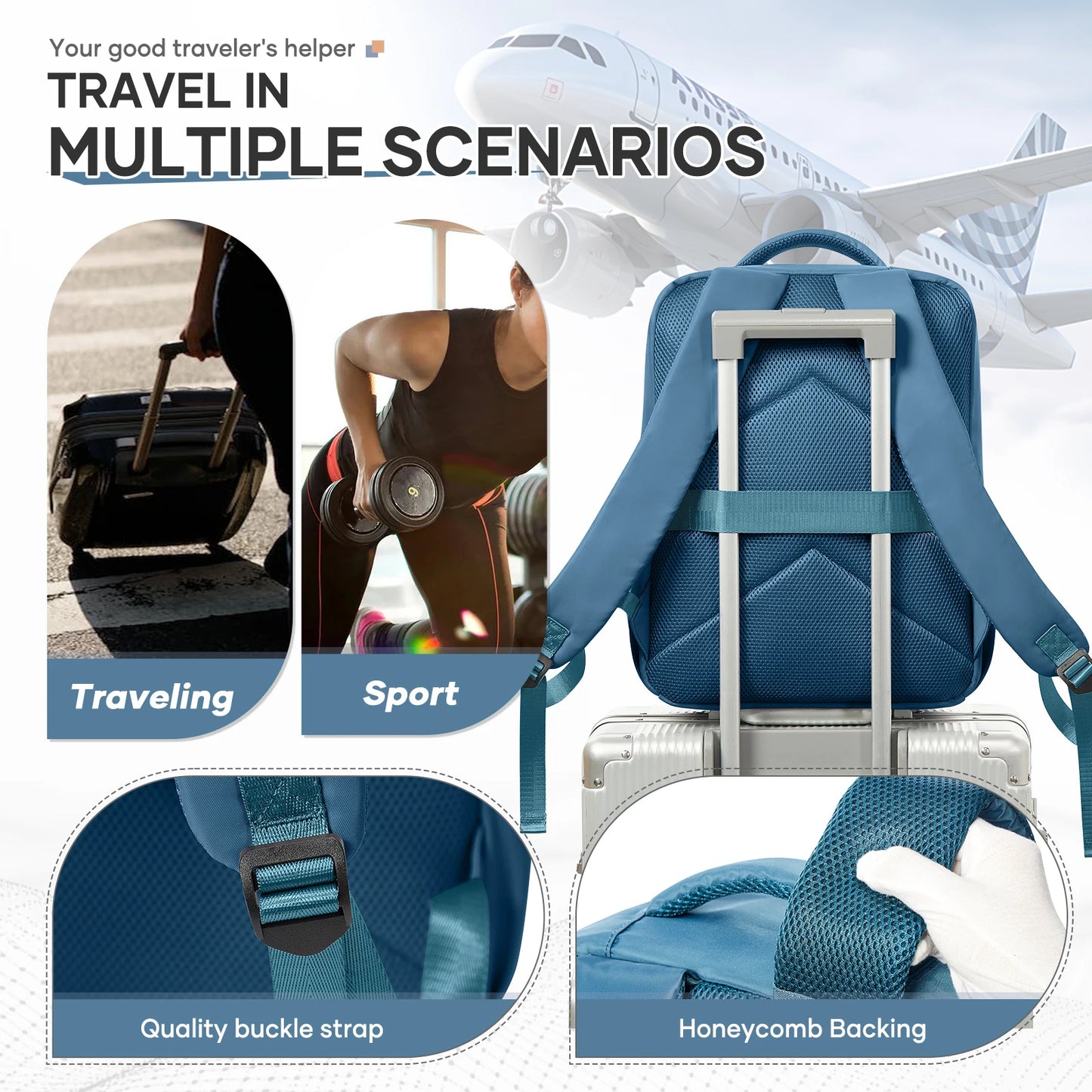 Vacuum Compression Backpack for Air Travel | Compact Cabin Bag