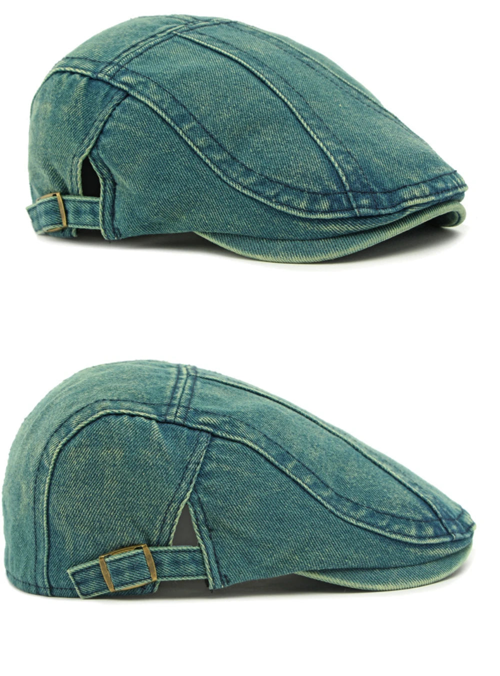 Unisex Adjustable Denim Beret Hat | Stylish Artist Cap