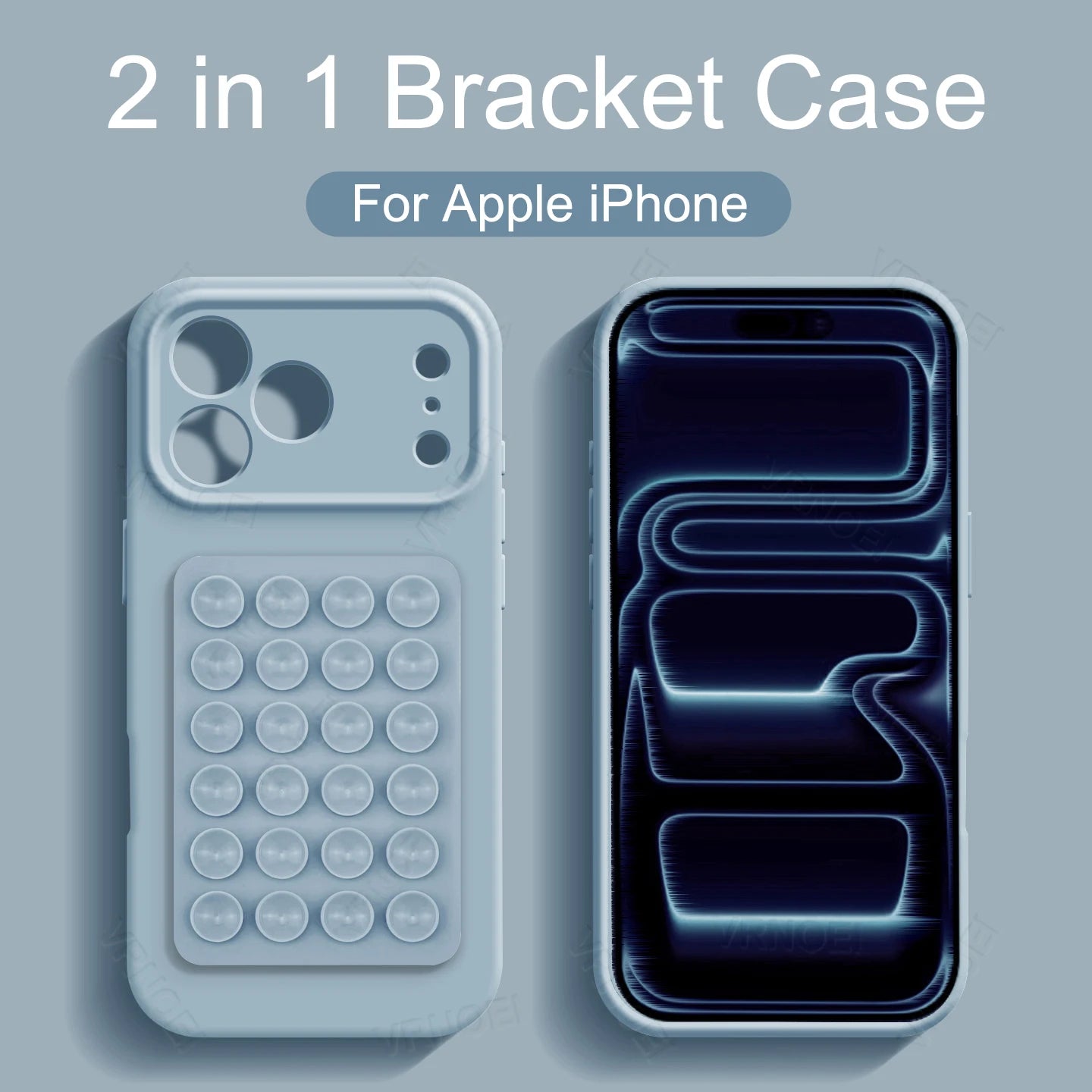 Silicone Suction Cup Holder Case for iPhone | Solid Color Covers