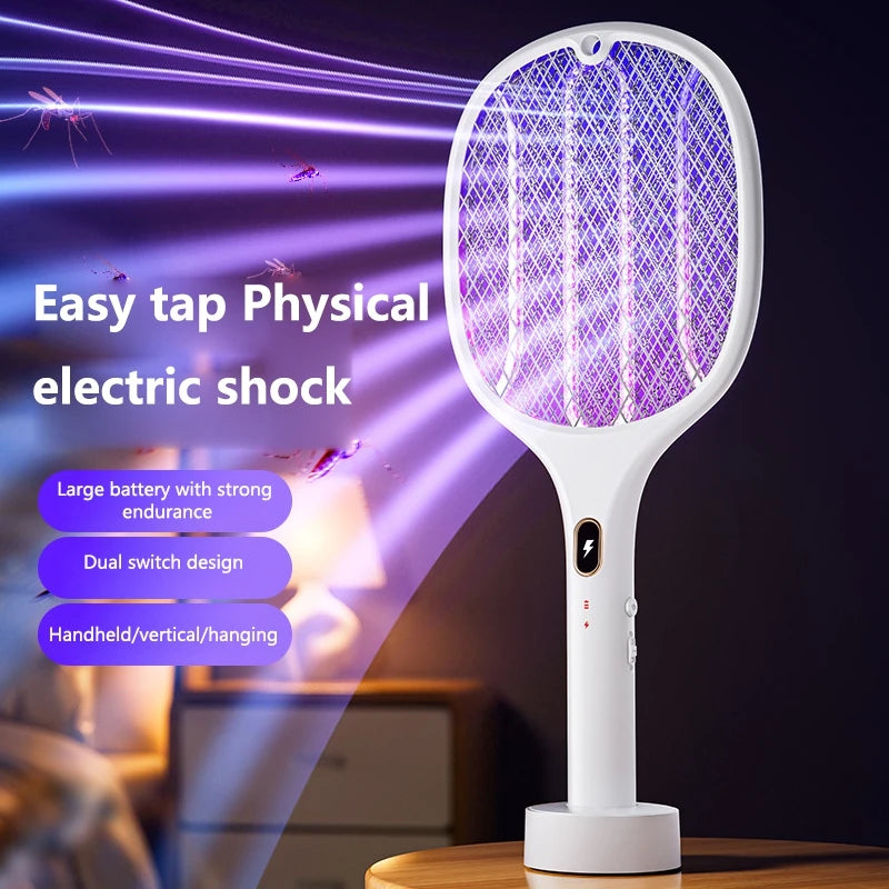 Multi-Functional Electric Bug Zapper Racket | USB Rechargeable Mosquito Killer