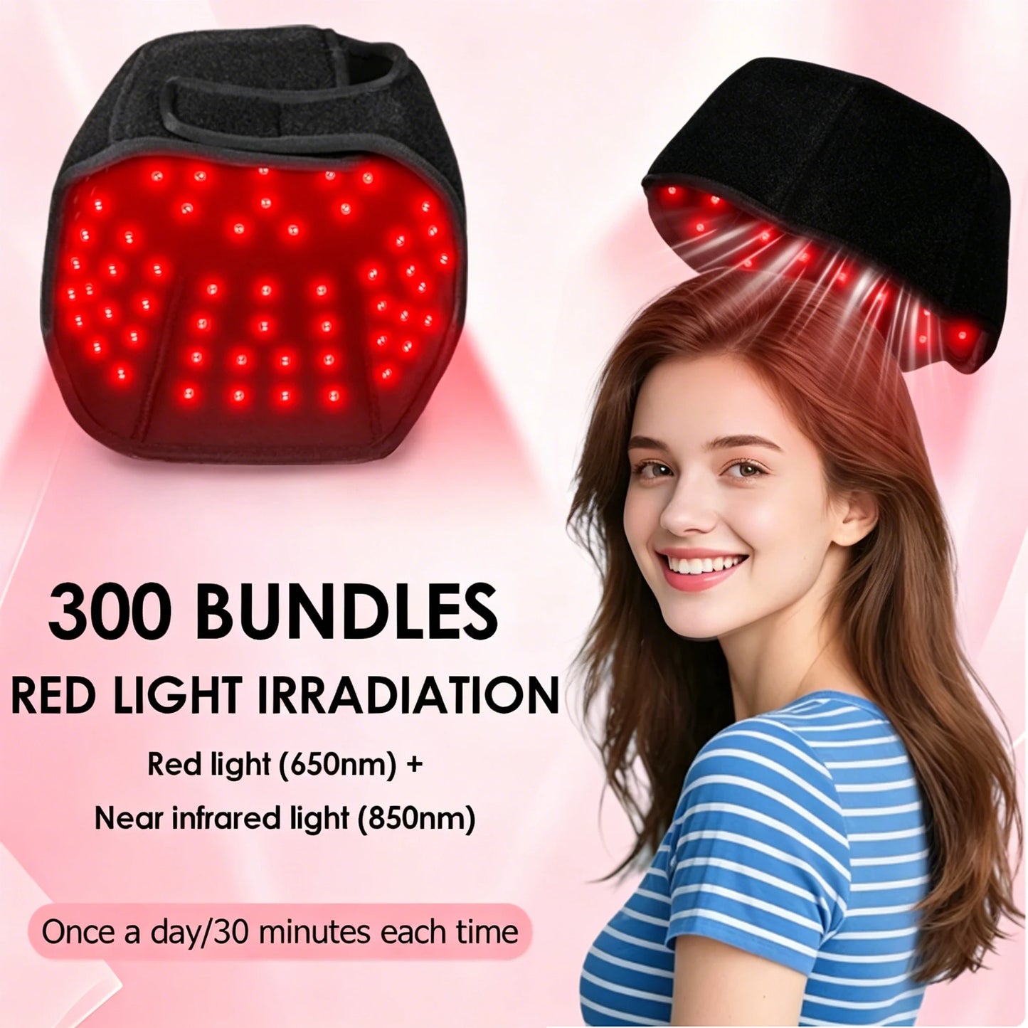 Near Infrared Red Light Therapy Cap for Hair Growth & Relaxation