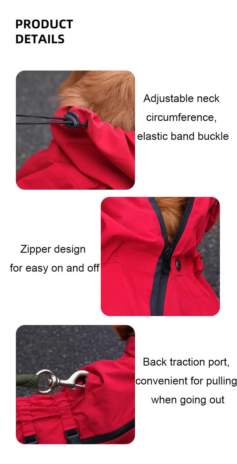 Waterproof Reflective Dog Raincoat | Adjustable Pet Jacket