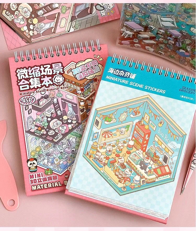20Pcs Cartoon DIY Landscape Stickers | Kids' Creative Fun