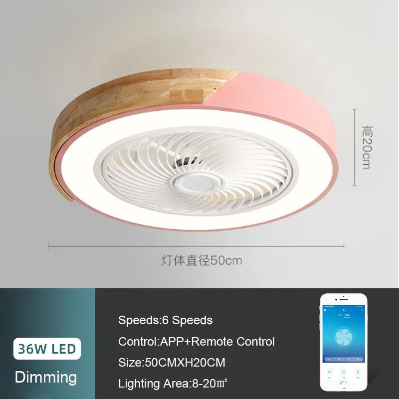 52CM Ceiling Fan Light with Remote Control | Modern Home Comfort