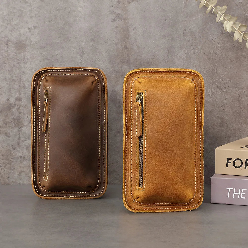 Genuine Leather Retro Crossbody Waist Bag | Stylish & Functional