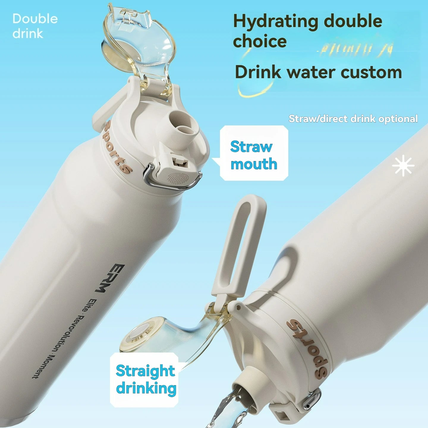1L Stainless Steel Thermos Bottle | Iced & Heat Insulated Flask