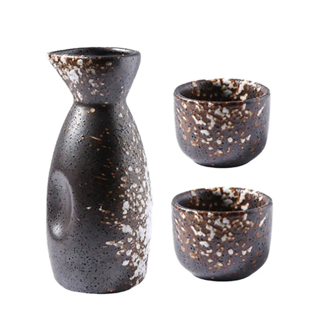 Japanese Style Ceramic Sake and Wine Set | Retro Design Drinkware