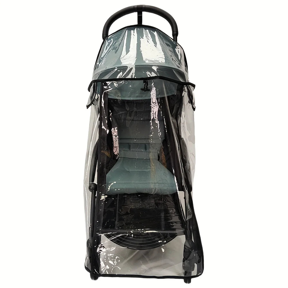 Premium Stroller Rain Cover with Dual Ventilation Holes & Double Zippers | Essential Outdoor Accessory for Babies & Toddlers