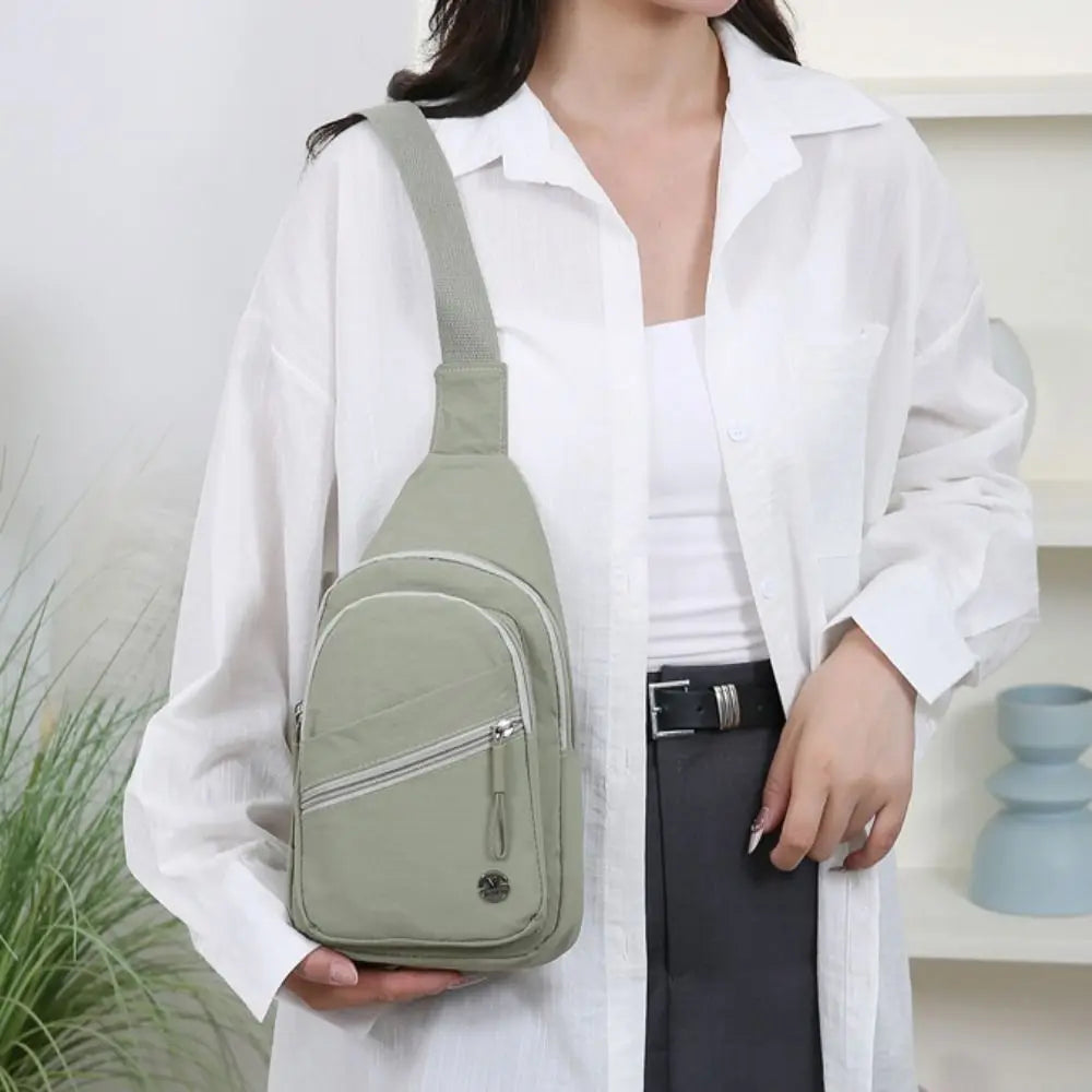 Spacious Waterproof Crossbody Bag | Lightweight Solid Color Messenger