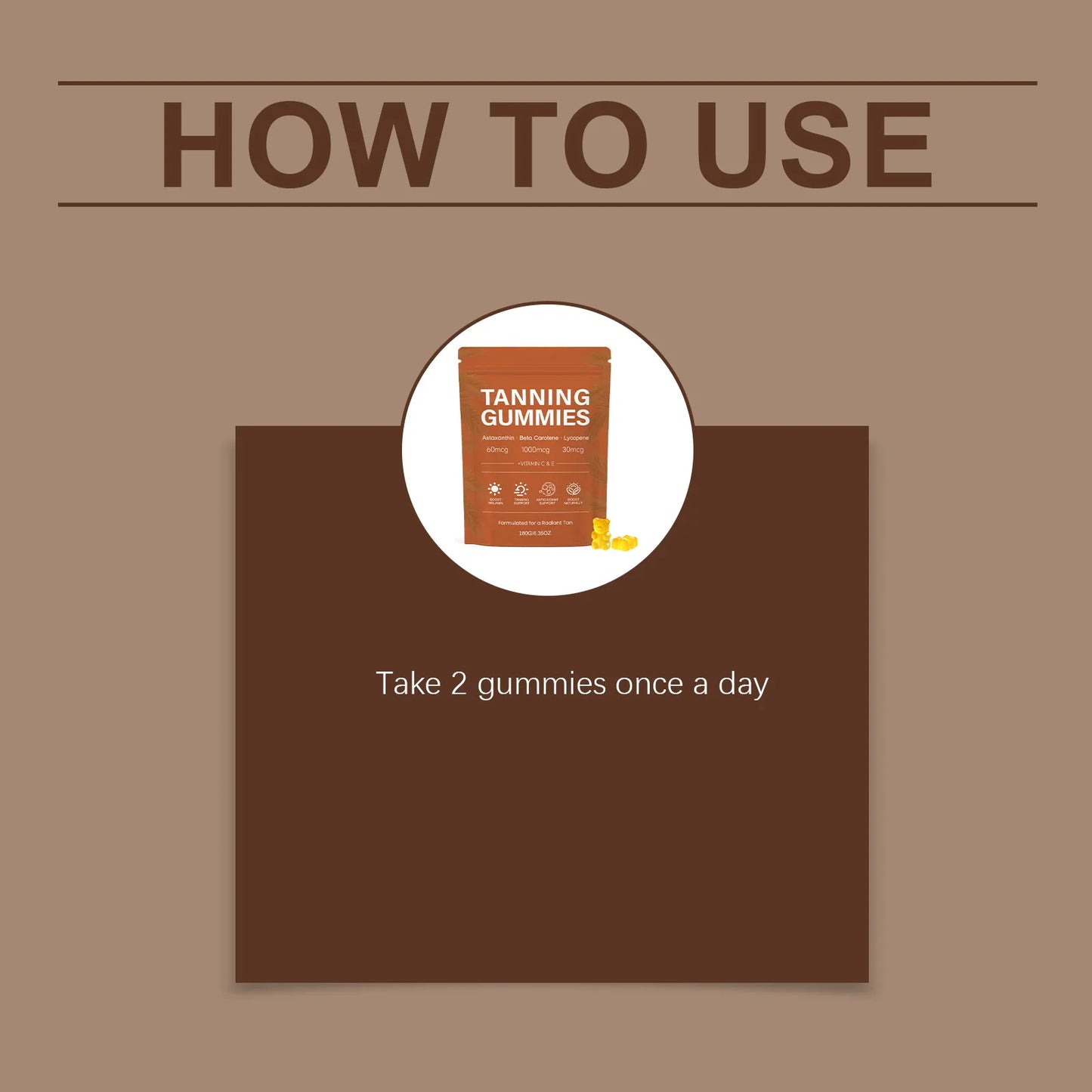 Melanin Tanning Gummies | Antioxidant Support for Outdoor Fun