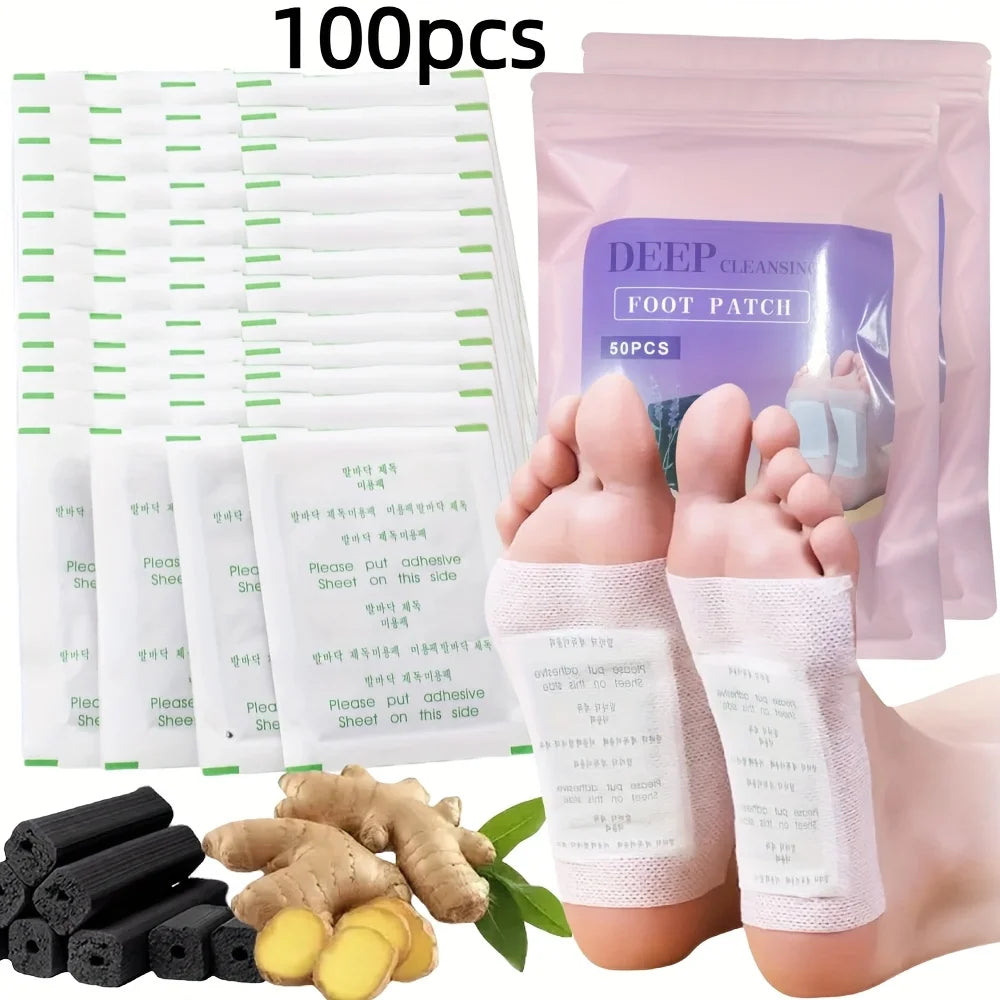Natural Detox Foot Patches for Stress Relief & Deep Sleep