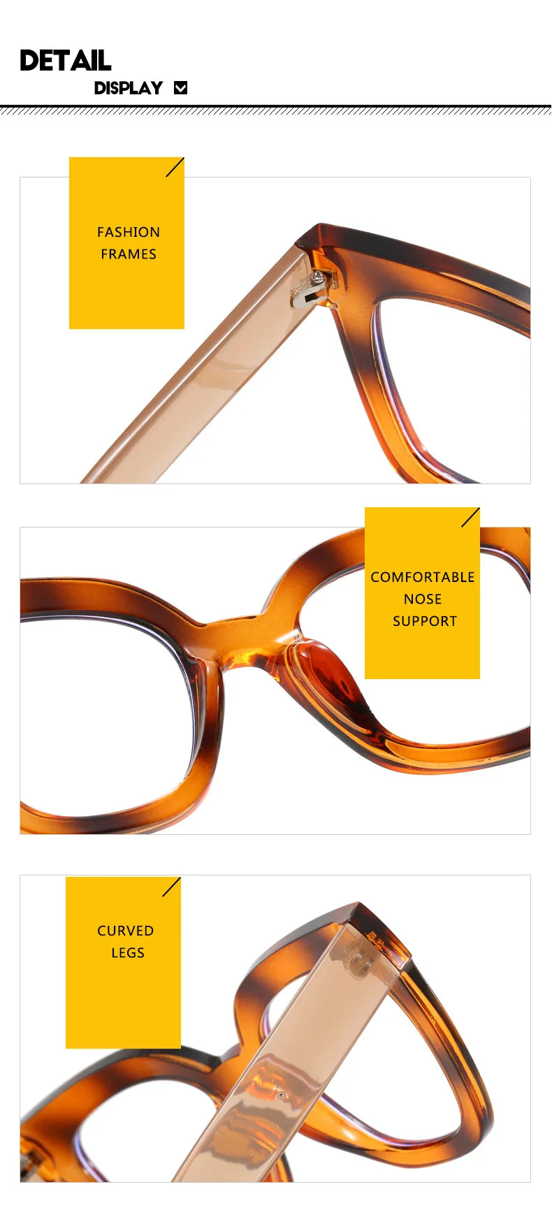 Stylish Cat Eye Optical Lenses Eyeglass Frame for Women