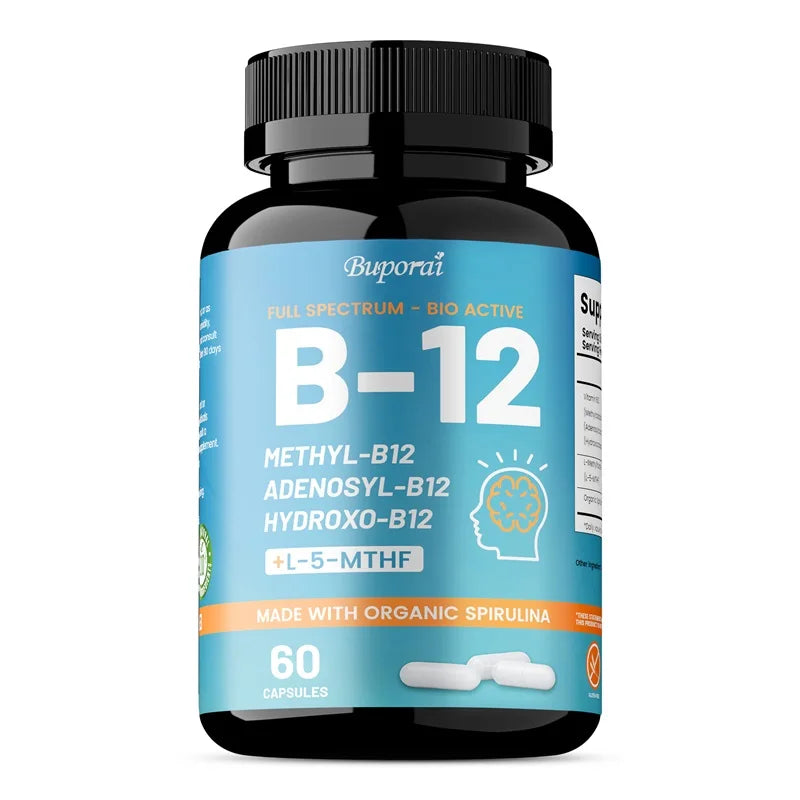 Vitamin B12 Energy Support Capsules | Boost Focus & Mood