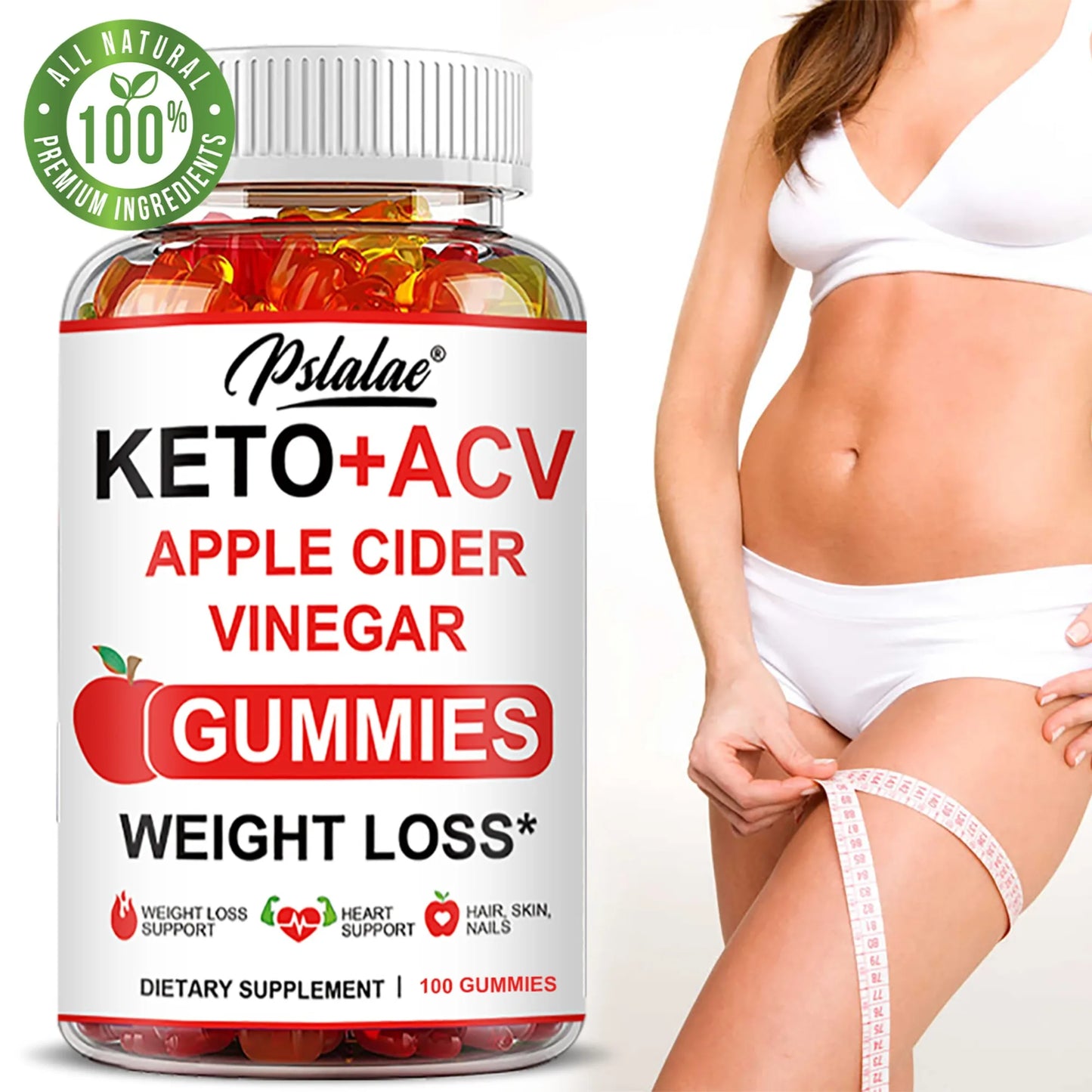 Keto + ACV Gummies for Weight Loss & Health Support | 100 Gummies