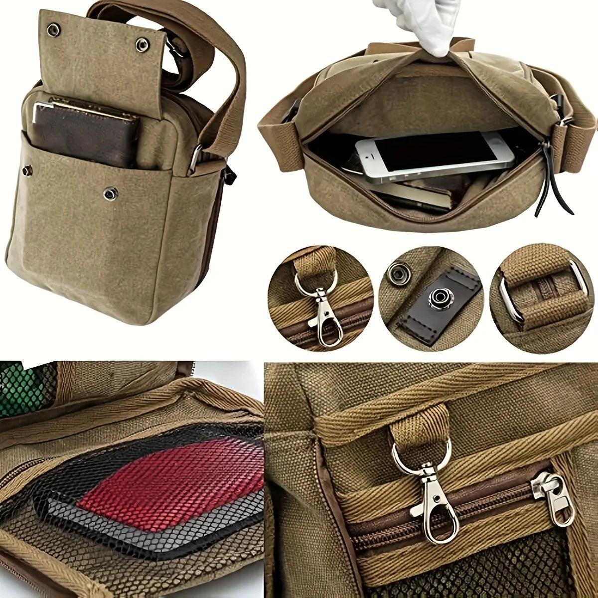 Unisex Canvas Crossbody Bag | Stylish Outdoor Casual Shoulder Bag