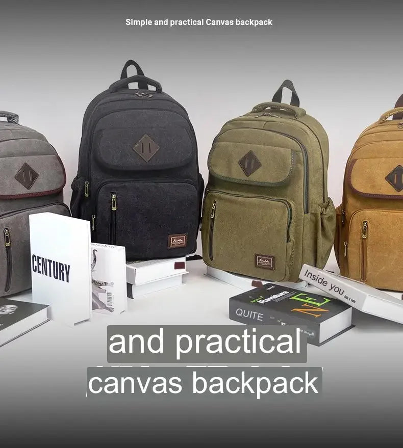 Vintage Canvas Backpack | Stylish Backpack for School & Travel
