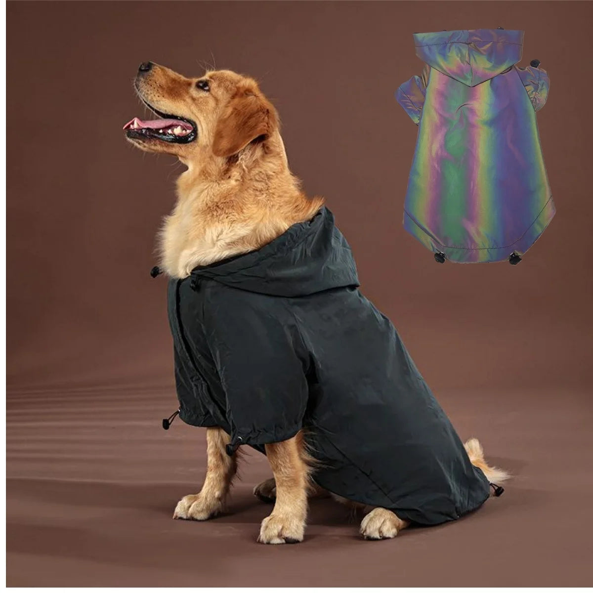 Reflective Color Changing Windbreakers for Big Dogs | Stylish Outerwear