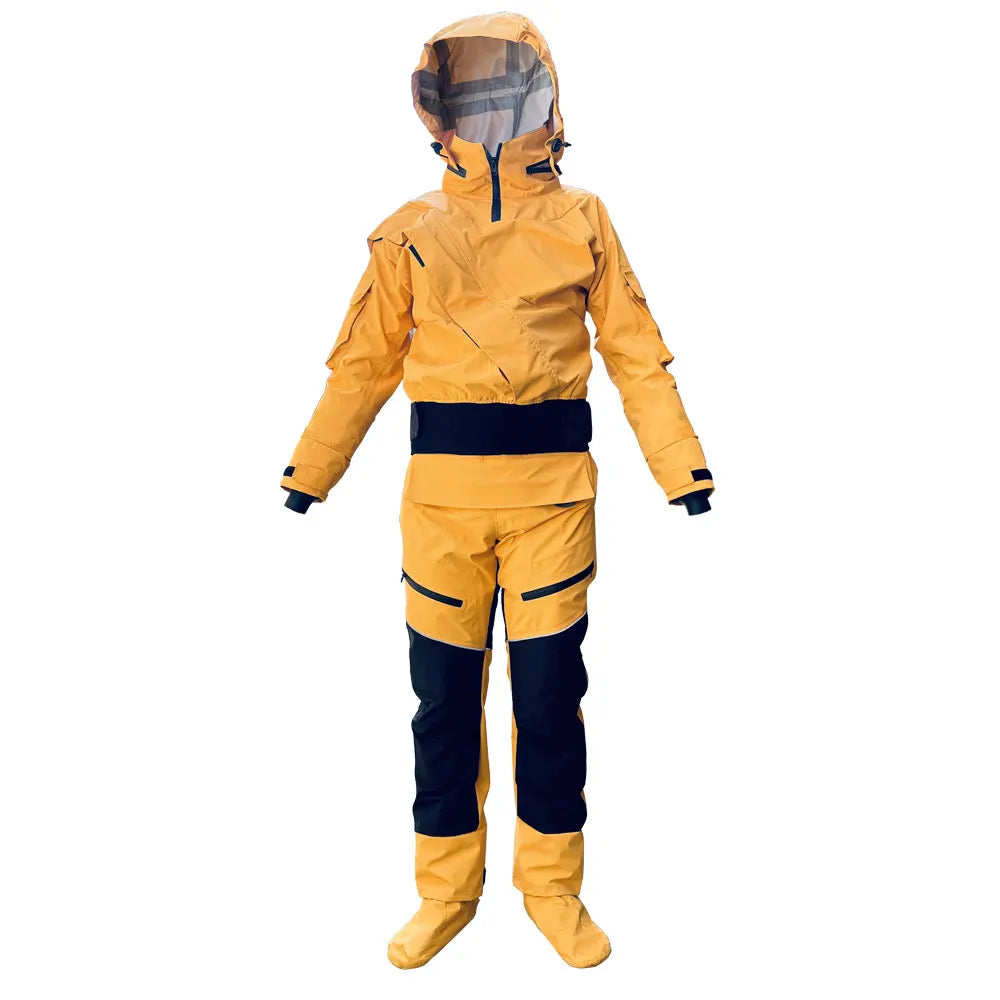 Waterproof Full Drysuit with Detachable Hood for Watersports