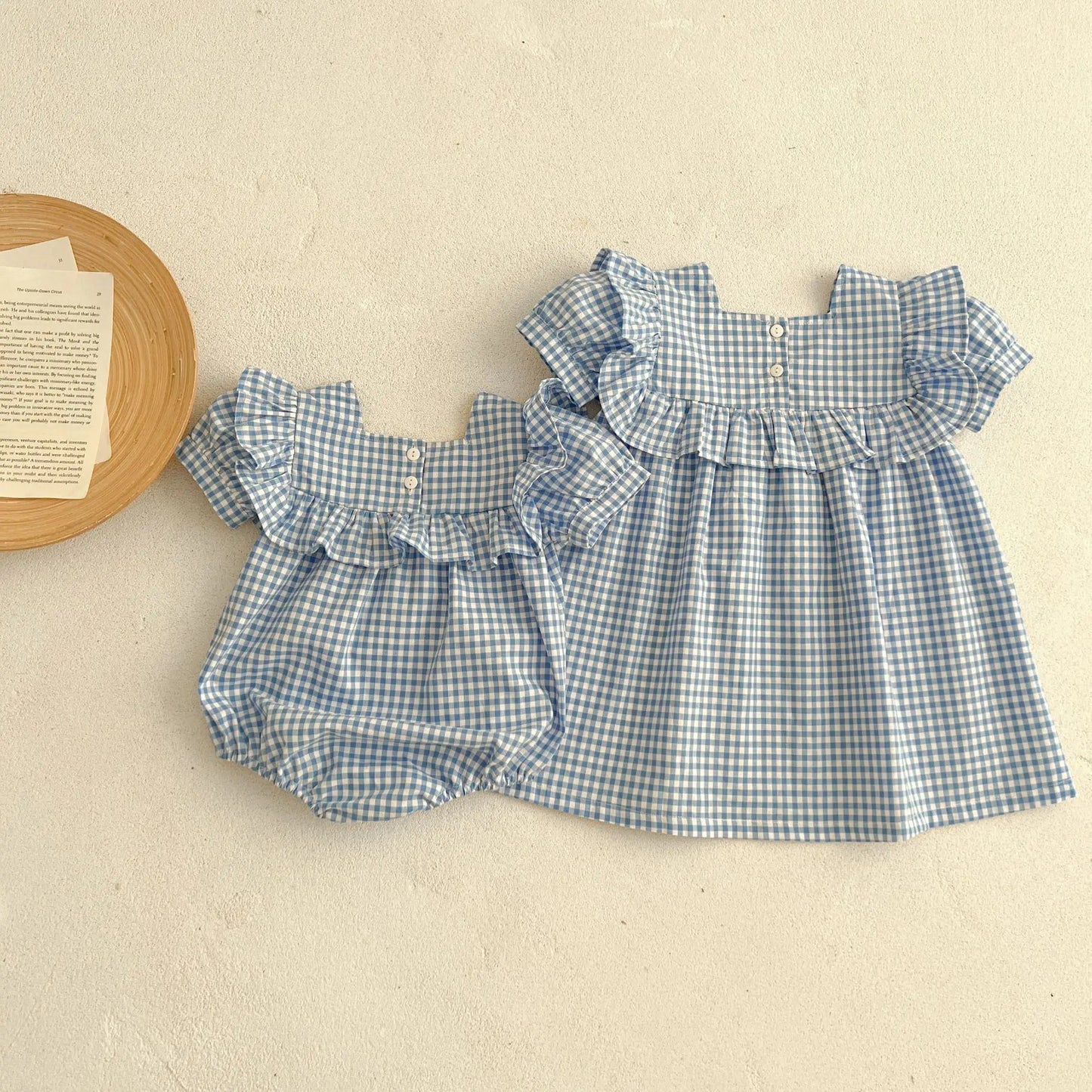 Stylish Summer Grid Jumpsuit for Baby Girls | Adorable & Comfy