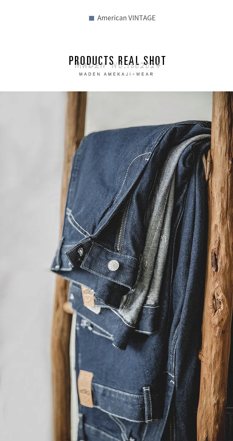 Men's Retro Wide Leg Denim Pants | Oversize Loose Fitting Style