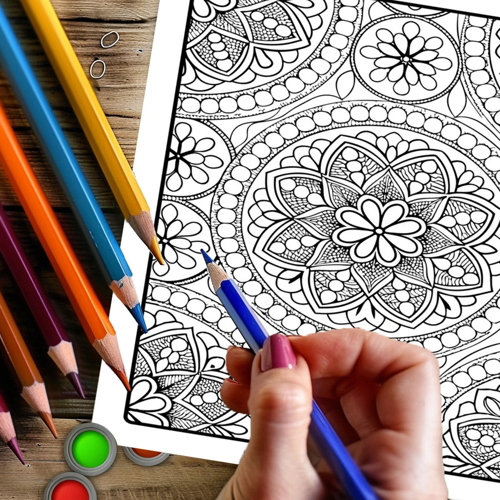 Abstract Patterns Coloring Book for Adults | Stress Relief & Relaxation