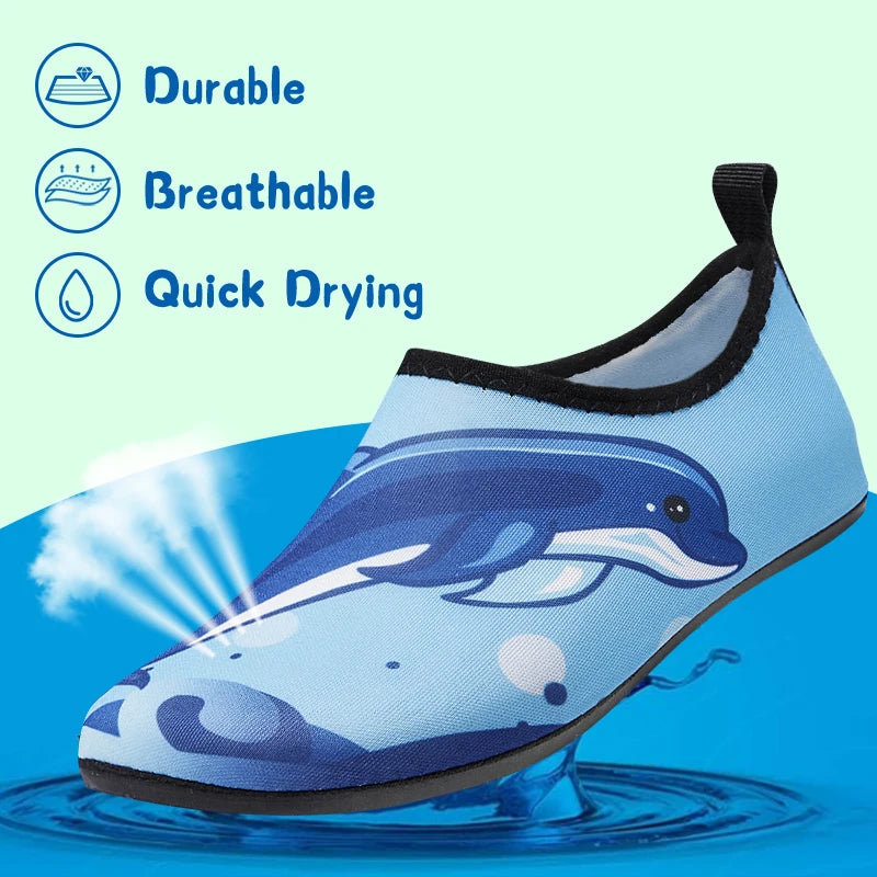 Kids Quick-Drying Aqua Beach Shoes | Lightweight Swim Footwear