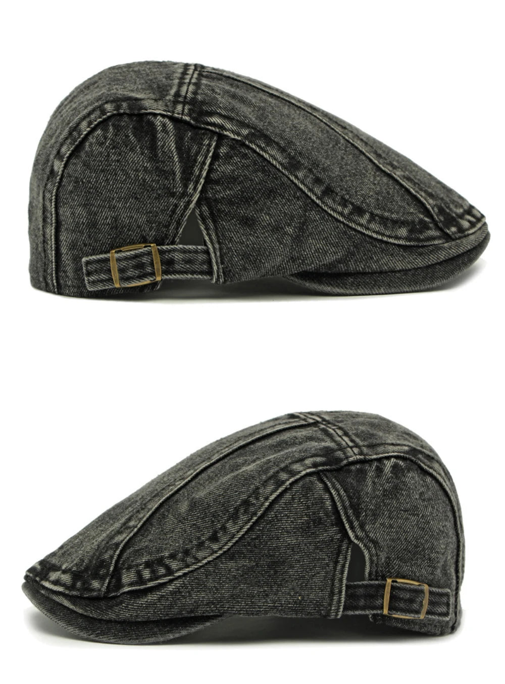 Unisex Adjustable Denim Beret Hat | Stylish Artist Cap